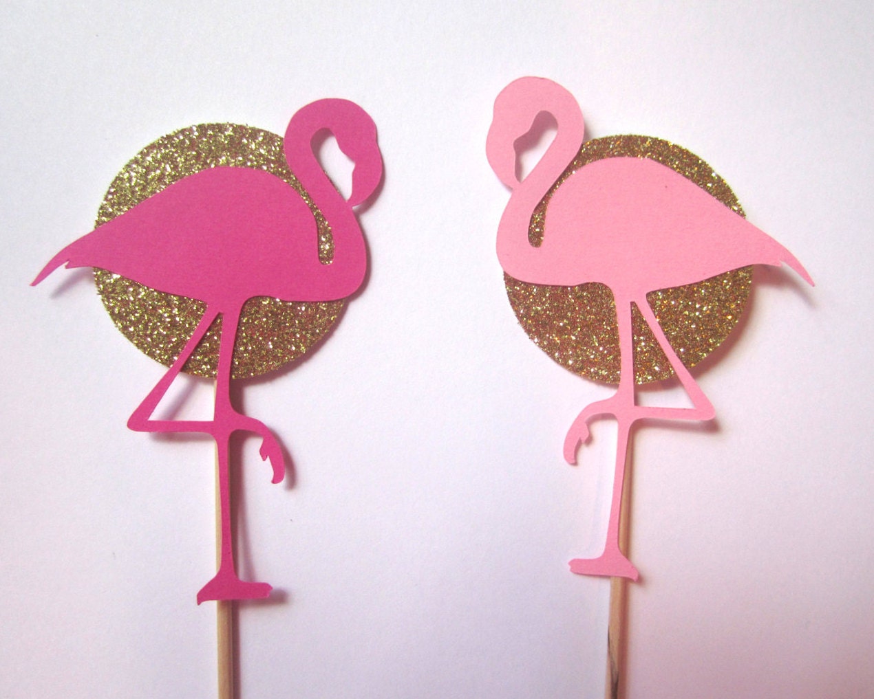 Flamingo Cupcake Topper Flamingo Party Decor Luau Party