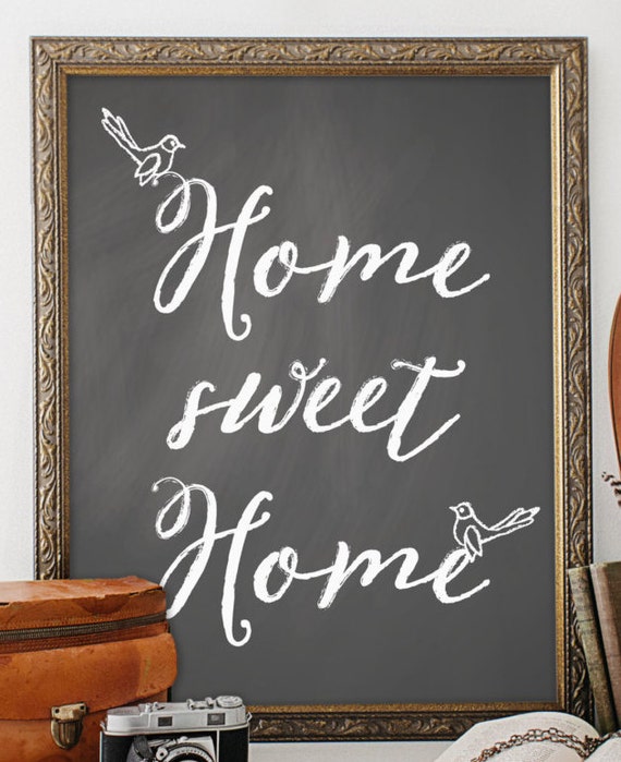 Chalkboard Print Home Poster Printable Art Chalkboard Style