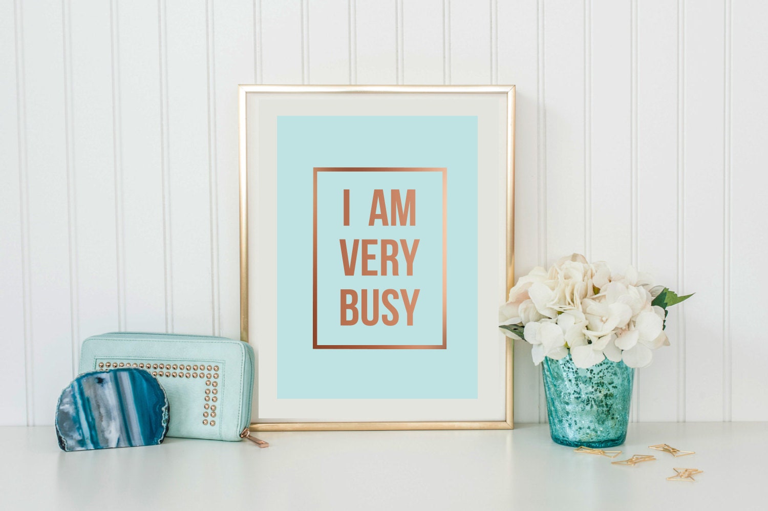 Quote Poster I Am Very Busy Wall Decor Minimal by LovelyPosters