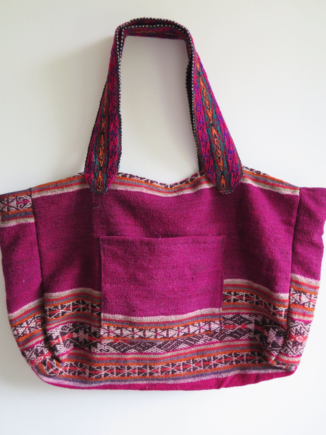 Large Peruvian Tote / carry all / weekend bag / day bag / Mums