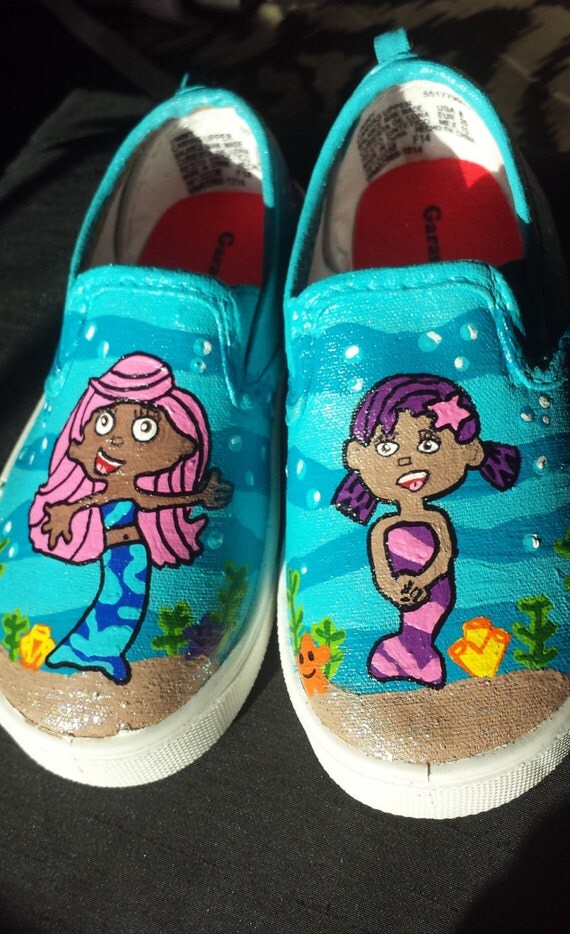 Items similar to Bubble Guppies hand painted shoes on Etsy