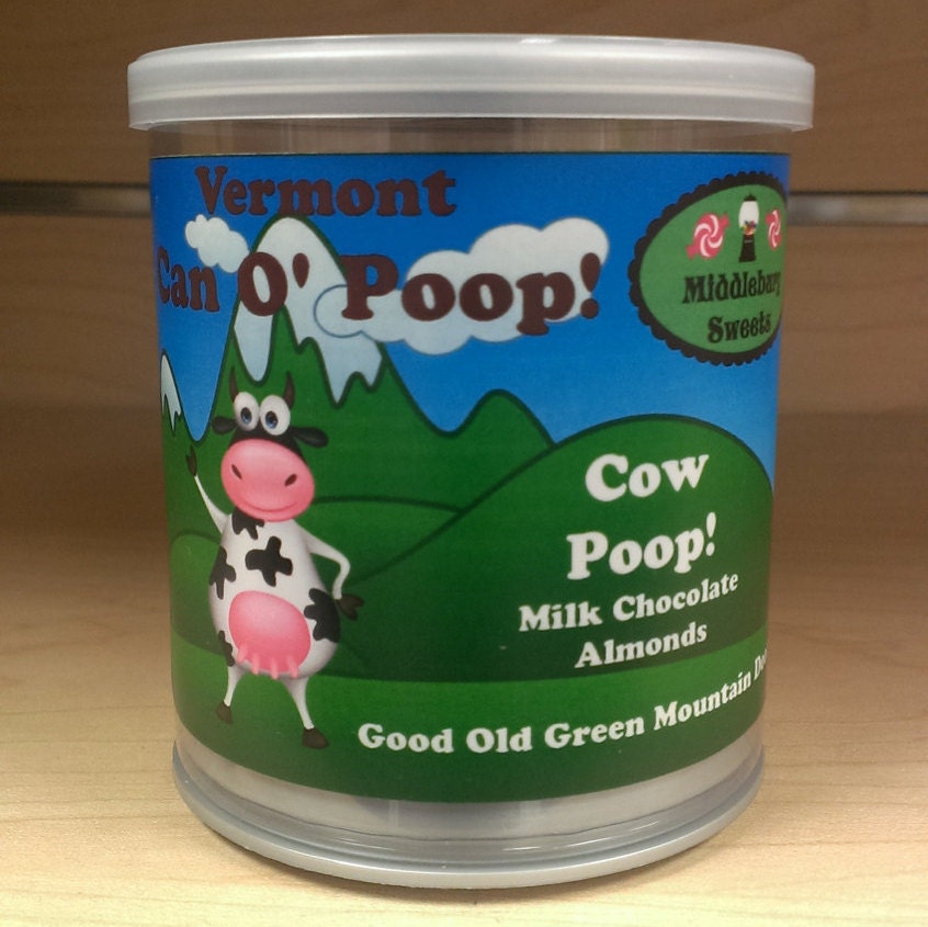 Vermont Can O' Poop Cow Poop Milk Chocolate Almonds