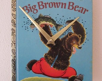 Children's Golden Book wall clock - The Big Brown Bear