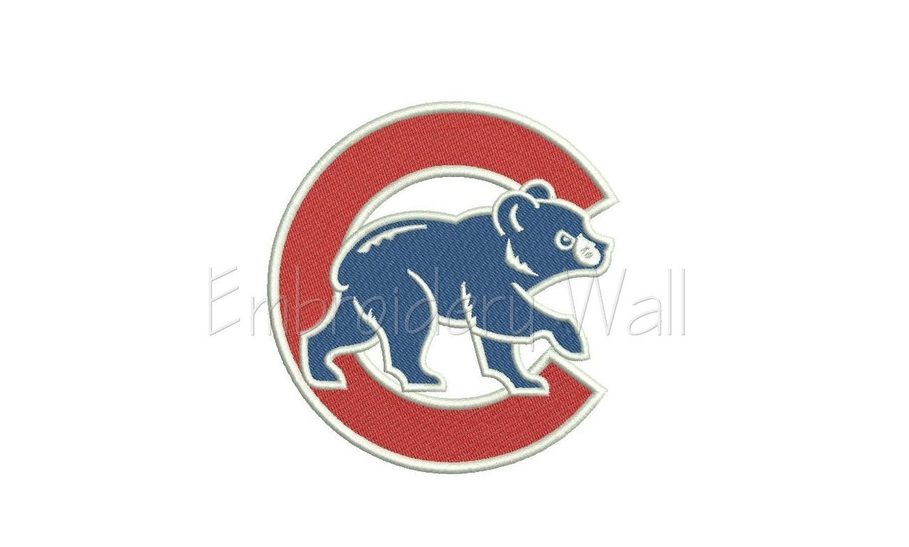 Embroidery design Chicago Cubs logo INSTANT by EmbroideryWall
