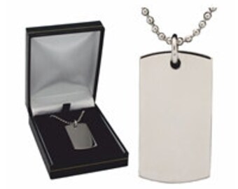 Plain Stainless Steel Dog Tag