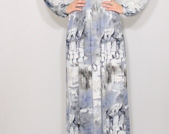 SALE Size XS Blue grey dress Long sleeve dress Maxi dress Women