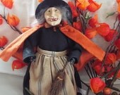 hand made Halloween witch doll figurine decoration hand made Halloween witch doll figurine decoration
