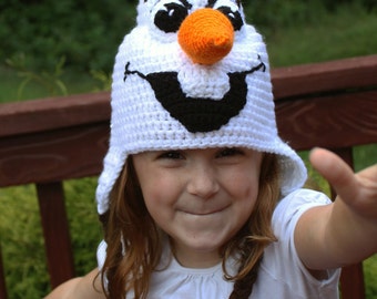 Frozen Olaf Costume, Crochet Hat PDF Pattern, Instant Download, Olaf Costume, Frozen crochet Hat Tutorial, Toddler, Child, Adult