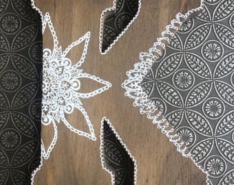 Decorated Wood Letter - Light Stain