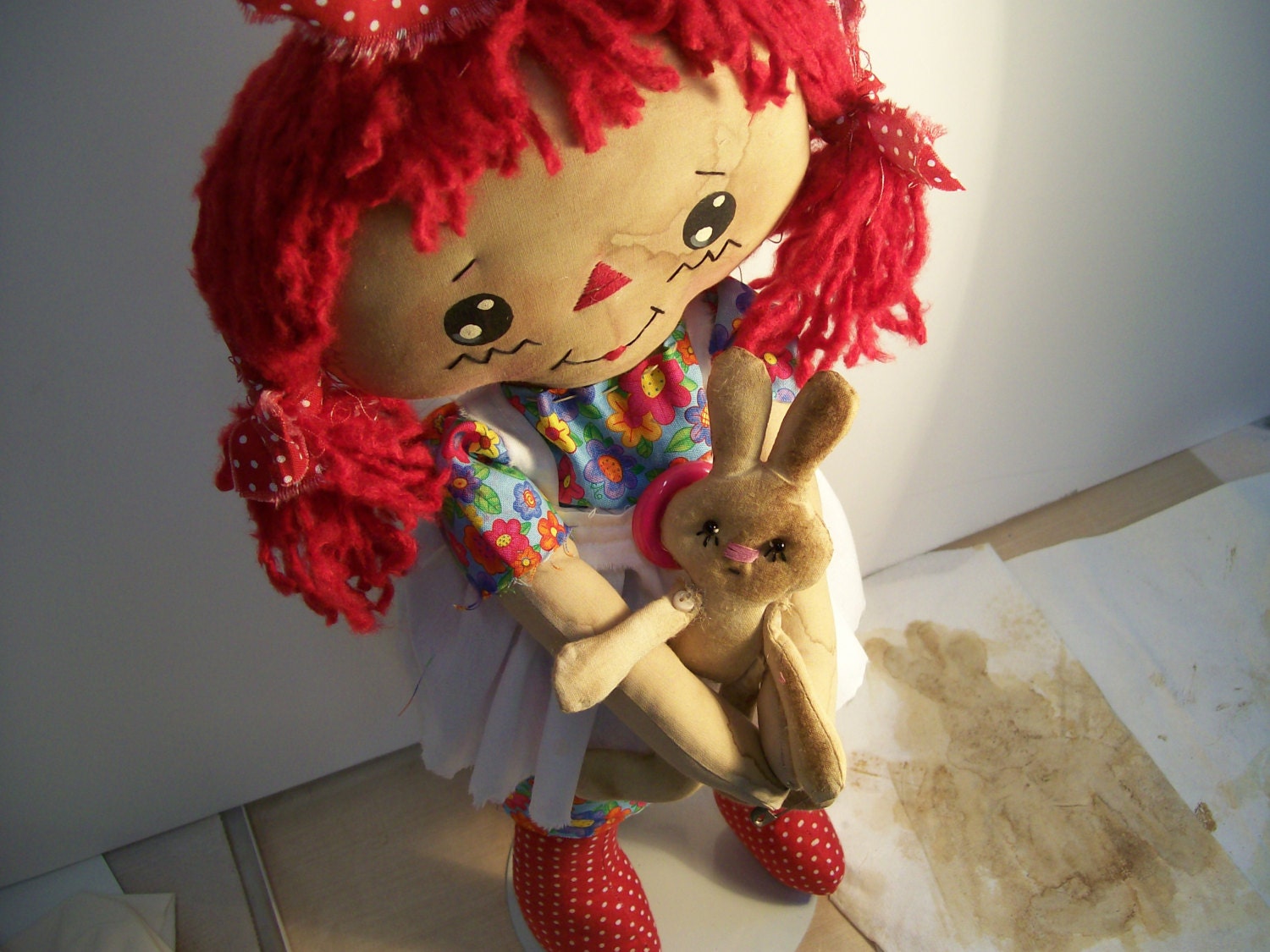 Raggedy Ann Doll Rag Doll Country Doll Redhead Rag Doll
