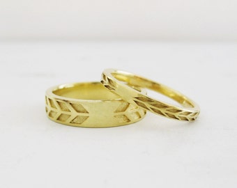 heavy 14k gold wedding rings