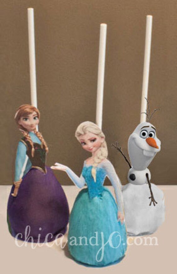 Disney Frozen Cake Pop Topper Printable DIGITAL by chicaandjo
