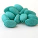 Vintage Lucite Seafoam Green Rounded Triangle Matte Washed Beads 17mm (12)