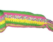 Neon Crochet Scarf Extra Long Fringe Scarf