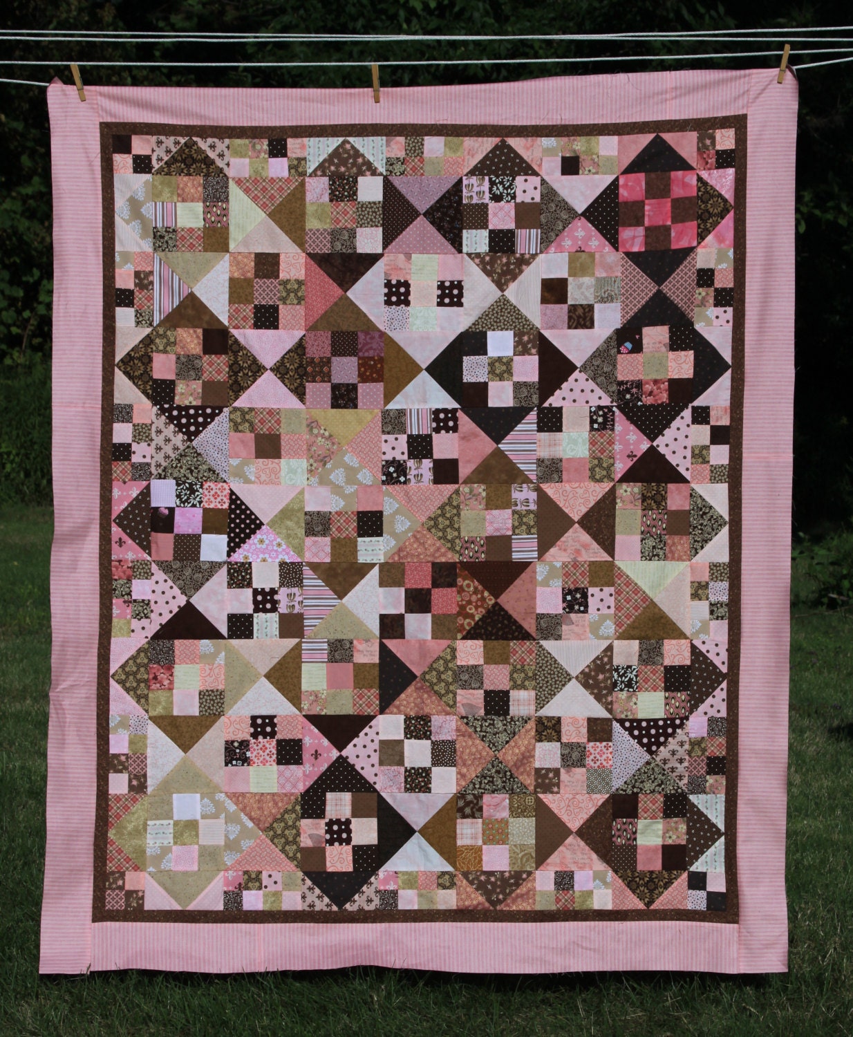 pink-and-brown-nine-patch-and-hourglass-quilt