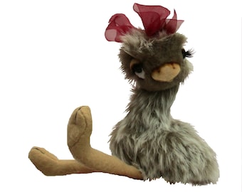 Esther 10" Ostrich soft toy ostrich sewing pattern