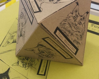 Literary Cat 3D Zine Tchotchke PDF