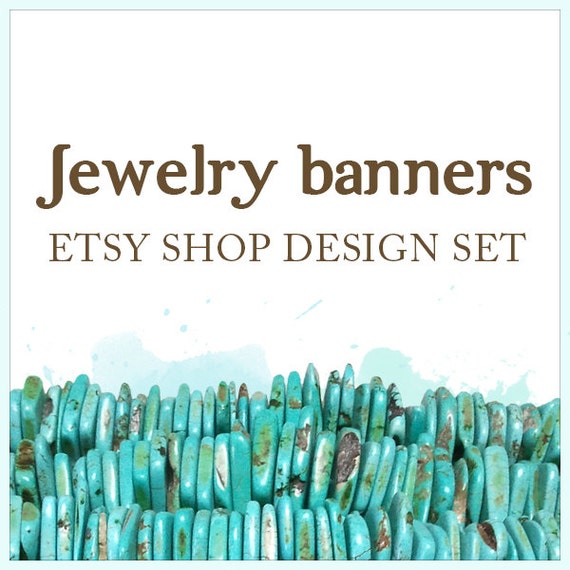 Etsy banner jewelry Turquoise banners Jewelry Stone Beads
