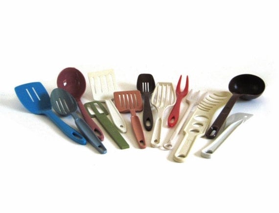 Nylon Plastic Kitchen Utensil(s) Ekco Plastic Spatula Slotted Spoon ...