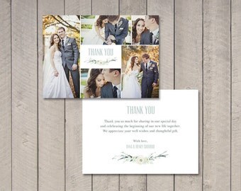 Wedding Photo Thank You Card (Printable) by Vintage Sweet