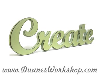 Create Sign, Wooden create sign,wooden letters, wooden sign, home decor, wall hanging, Housewares, Wall Decor
