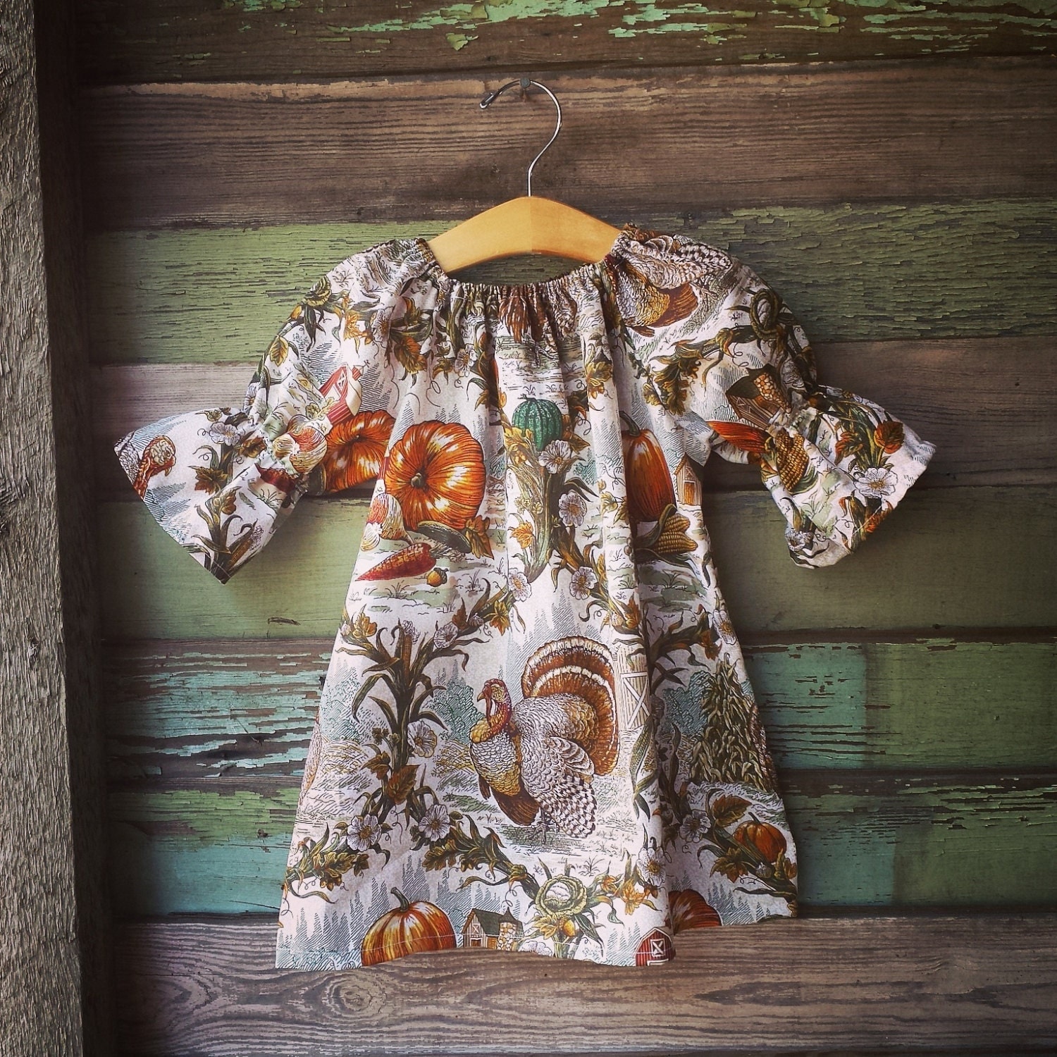 Girls Thanksgiving Dress Turkey Dress Fall Dress pumpkin