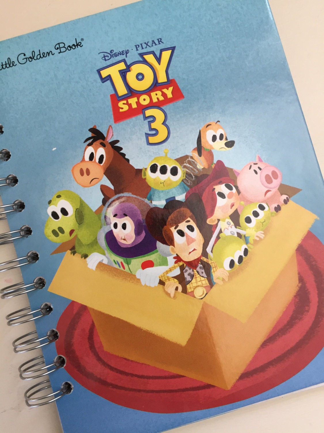 Toy Story 3 Little Golden Book Recycled Journal Notebook