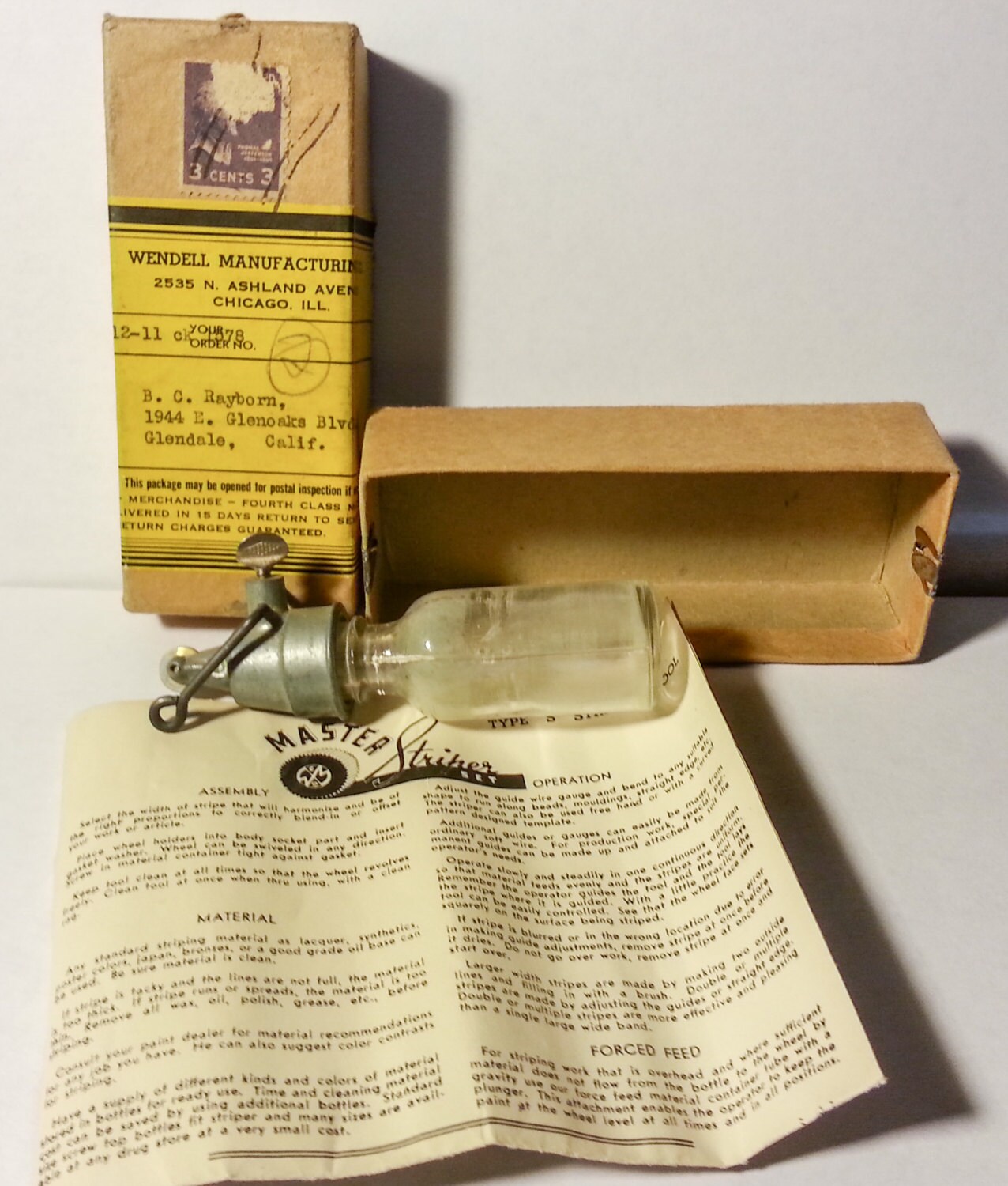 Vintage Master Striper Pinstriping tool by Wendell