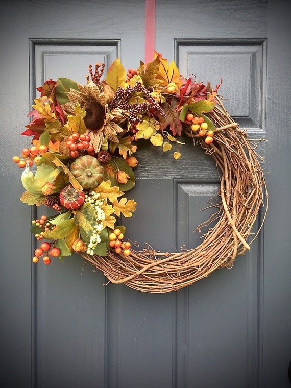 Thanksgiving Wreaths Fall Door Wreaths Thanksgiving Day