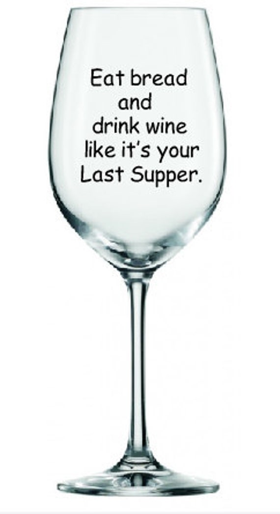 Wine Glass Decal Vinyl Decal DIY Personalized Funny by pinkiedots