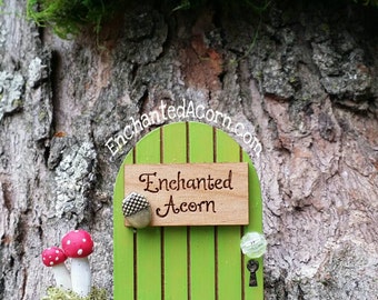 TINY Acorn Fairy Garden Door - Enchanted Acorn Miniature Fairy Garden Accessory