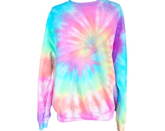 Tie Dye Sweatshirt - Pastel Tie Dye Sweatshirt - Custom - Grunge Sweatshirt