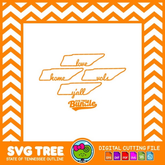 Download Tennessee State Outline State Decor Vols SVG Files DXF by ...