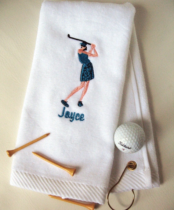 Ladies Golf Gift Personalized Golf Towel Golf Towel