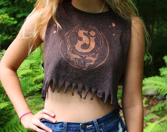 Fox Crop Top With Ears T Shirt Clothing fox crop top with ears t shirt clothing