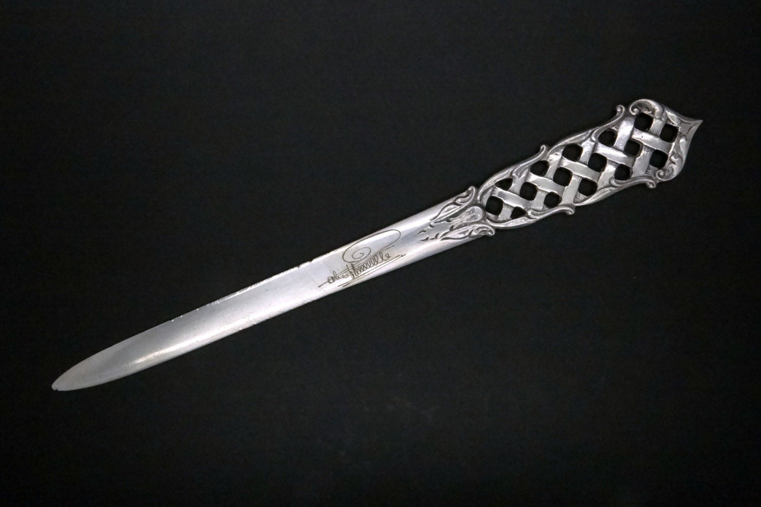 Antique Letter Opener Knife 835 Silver by VintageArtAndCraft