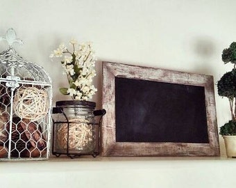 Chalkboard - Antique Chalkboard - Decorative Chalkboard - Antique finish - distressed white - chipped white paint