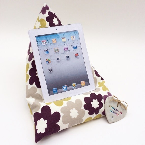 Tablet Pillow Gadget Pillow Tablet Stand Ipad by CharleyLouDesigns