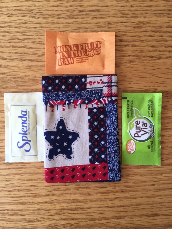 Sugar Packet Holder Travel Case for purse or pocket holder