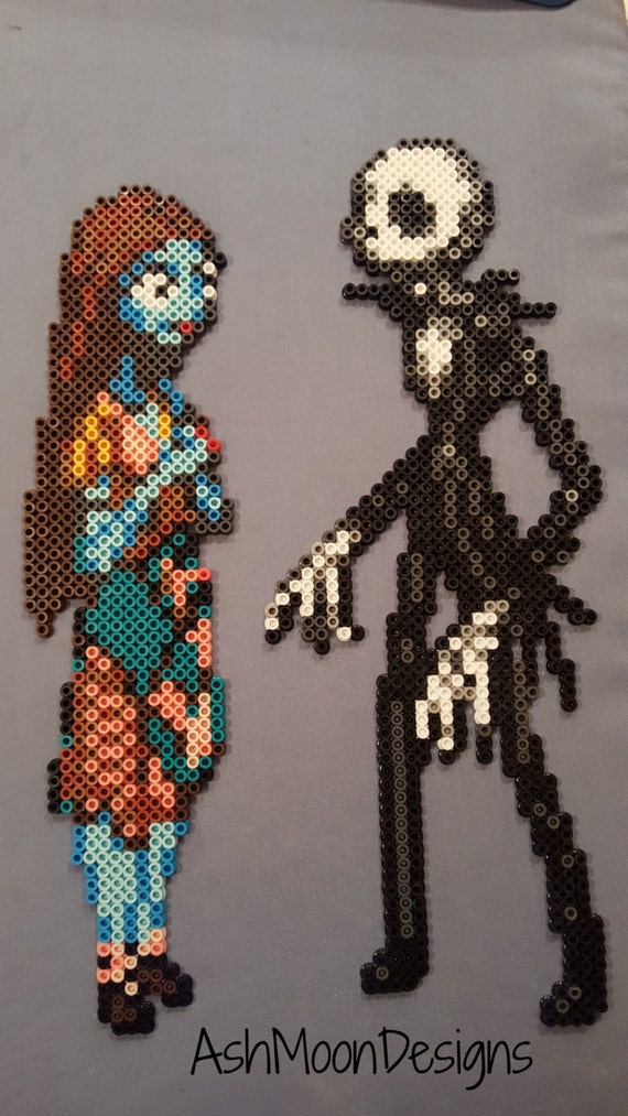 Items similar to Nightmare Before Christmas Perler Bead Figures on Etsy