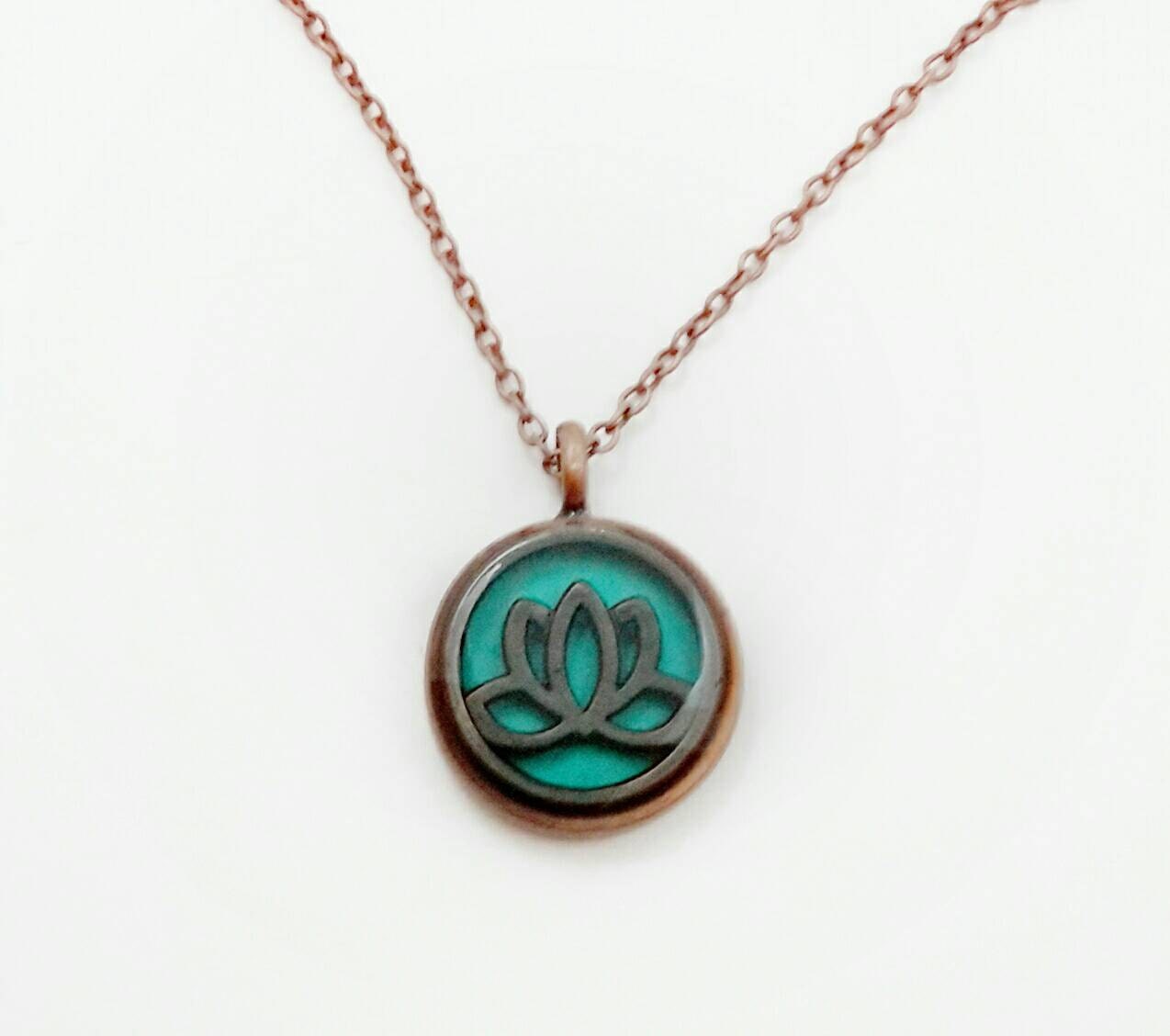 Lotus flower necklace / lotus flower jewelry / spiritual