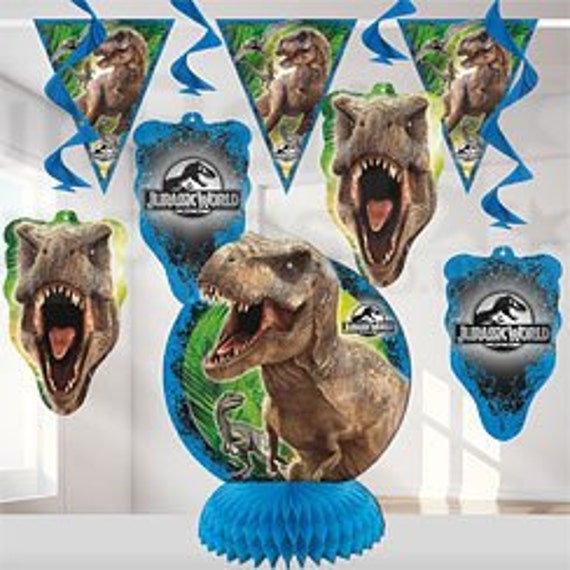 1/ Jurassic World 7 Piece Decoration Set