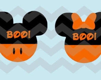 Halloween Mickey and Minnie Magic Band Decals
