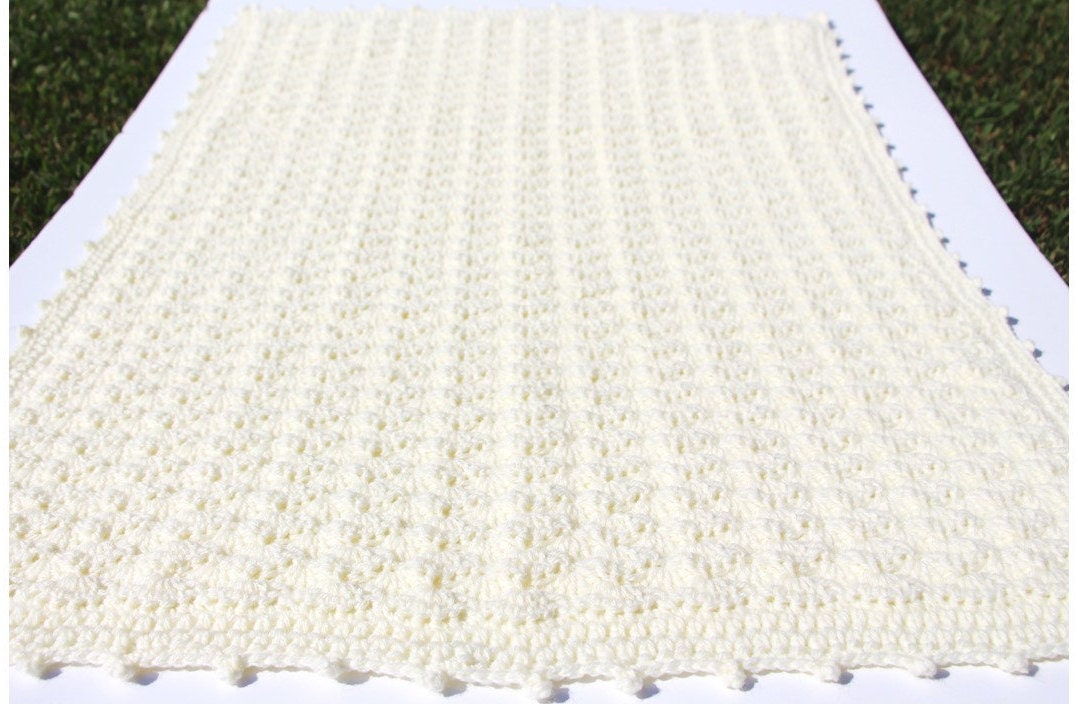 Beige Baby Blanket Crochet Baby Blanket Baby Afghan