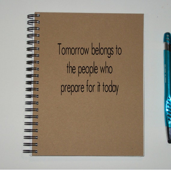 Writing Journal Tomorrow belongs to the by TreasuresDelightsEtc