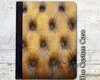 Vintage Tufted Leather Ipad Case, Shabby Chic Leather Ipad Case, Notebook Leather Ipad Case, Ipad 2/3/4 Case, Ipad Air Case, Ipad Mini Case