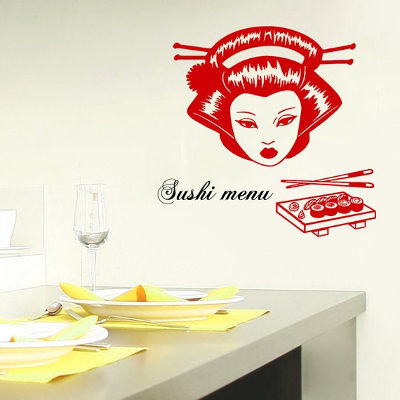 Japanese Wall Decals Sushi Menu Decal by on Etsy