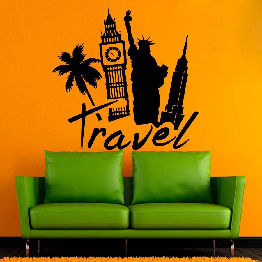 Travel Wall Decals World Sightseeing By travel wall decals world sightseeing by