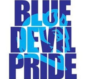 Blue Devil Pride Knockout Font SVG, DXF, Cricut, SCAL, Silhouette Cutting File