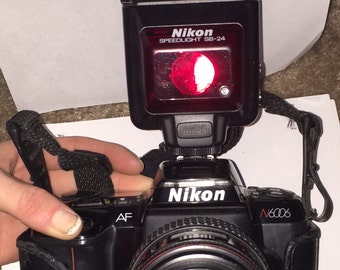 Nikon N6006/F601 35mm Film Camera With Flash attachment
